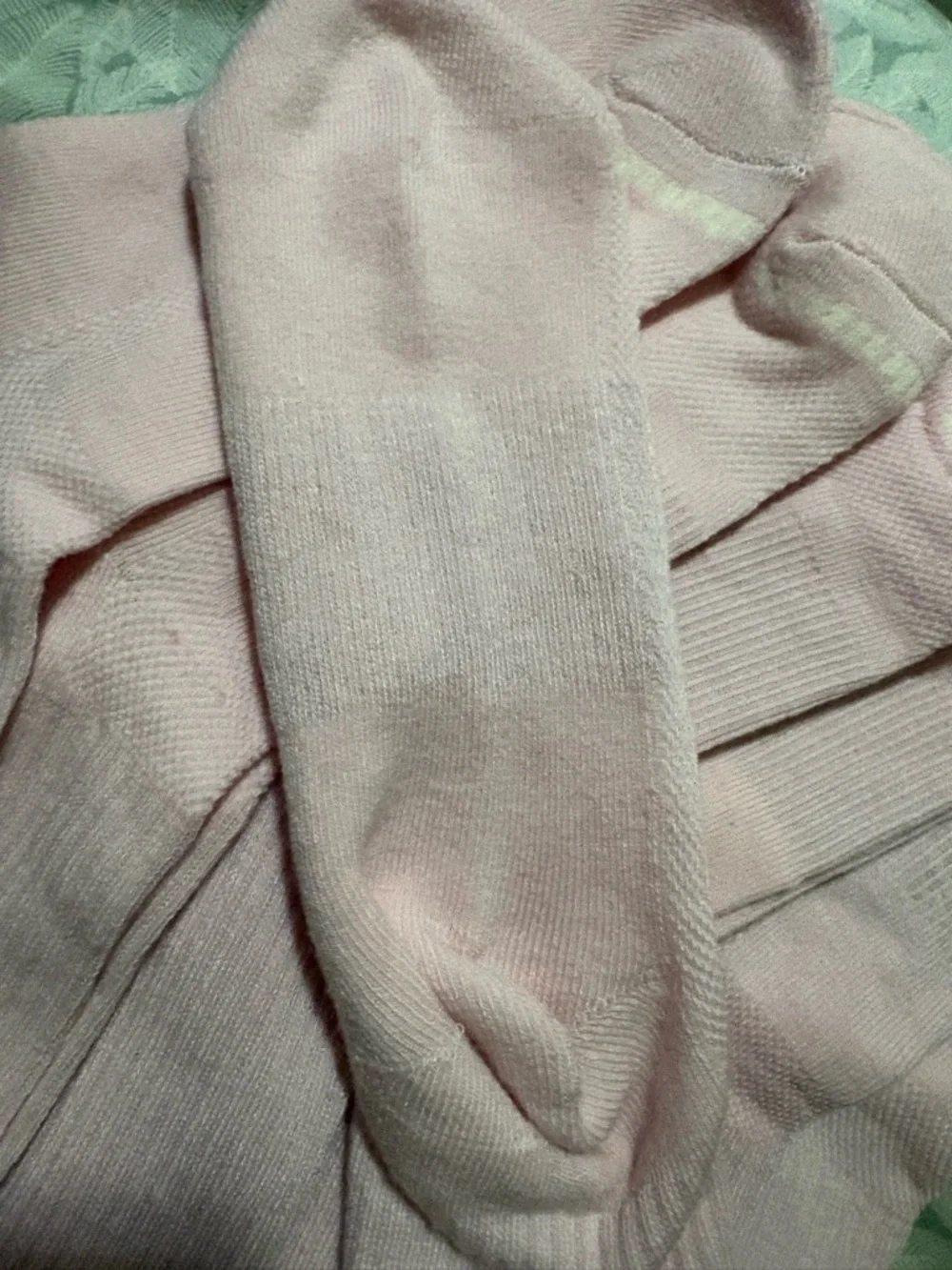 New Balance Light Pink Crew Socks with White Band - 6 Pack